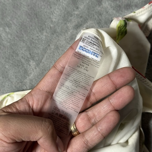 GANNI Floral One Piece‎ Swim Suit Allover Print Logo Size 40EU US 8 - Picture 4 of 7